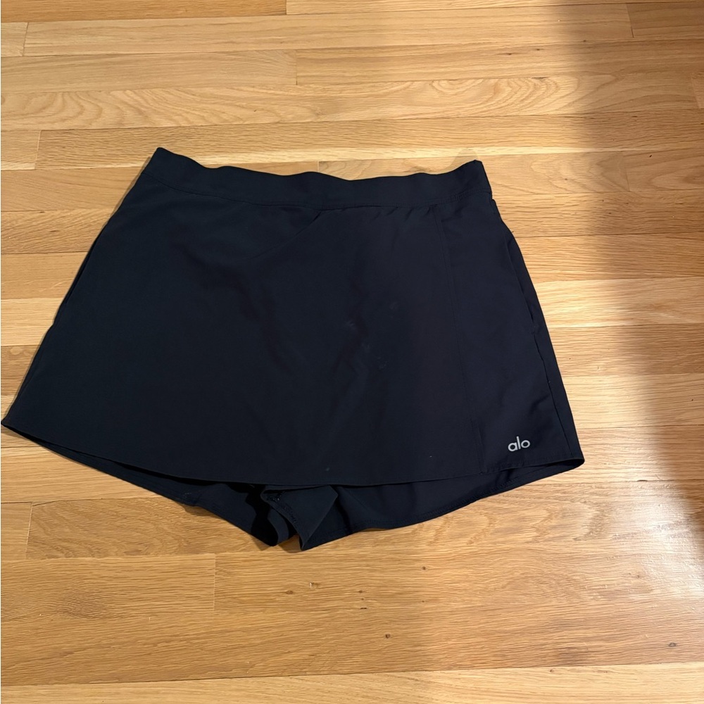 ALO Yoga Black Athletic Skort with Inner Shorts
